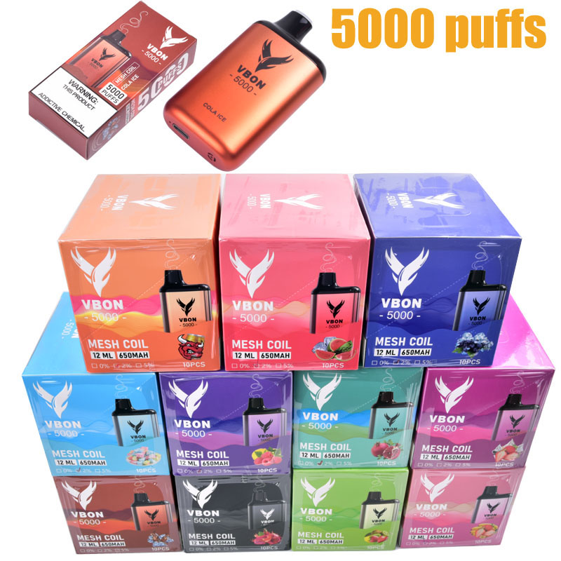 Disposable Vape VBON 5000 Hits 0% 2% 5% Puff 5000 Sigarette E Cigarette Pods Device kits 650mah battery pre-filled 12ml vaporizer vaper
Disposable Vape VBON 5000 Hits 0% 2% 5% Puff 5000 Sigarette E Cigarette Pods Device kits 650mah battery pre-filled 12ml vaporizer vaper