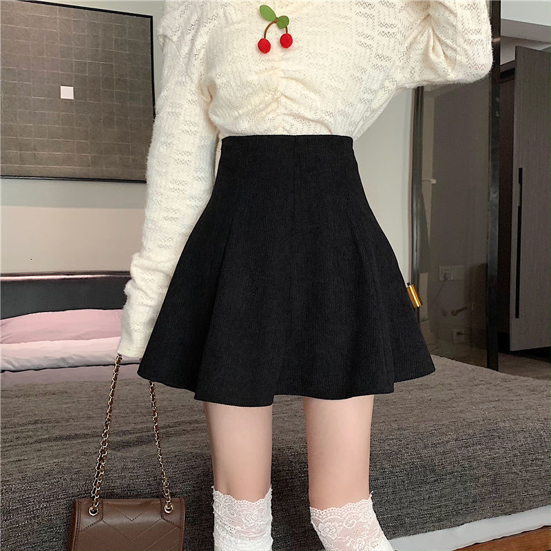 Skirts Women High Waist Elegant Allmatch Two Colors Solid Sweet Office Lady Mini Ins Fashion Cozy Sexy Streetwear College 221122