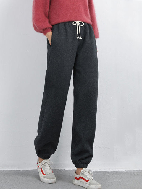 Womens Leggings Women Winter Warm Thick Trousers Plus Size Long Pants Fashion Casual Soild Color 221122