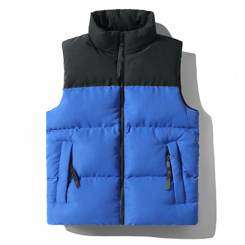 Mens Vests Autumn and Winter Down Cotton Stup Collar Men Thickened Warm Coats Jackets Fashionable Multicolor Clothing 221122