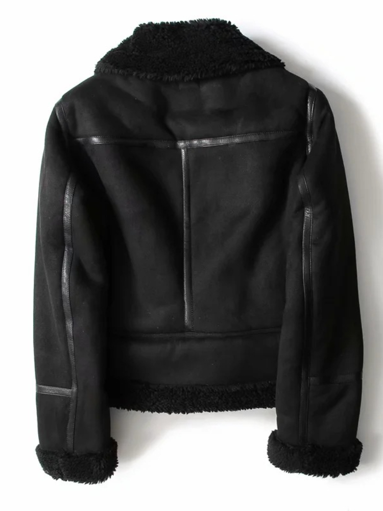 Womens Jackets Coats Woman Winter Heavy Streetwear Vintage Fur Integrated Thickening Warm Loose Motorcycle Suit Long Sleeve Top