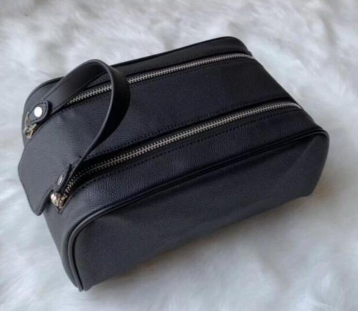 Womens travelling toilet bag designer wash handbag business Double zipper leather capacity cosmetic bags toiletry Pouch makeup Bags