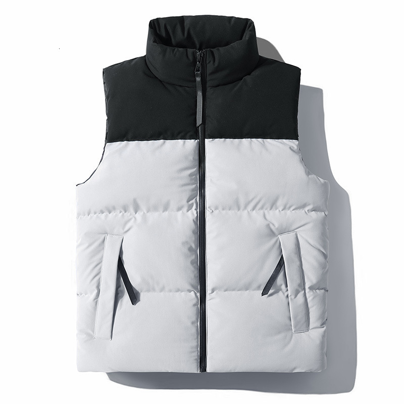 Mens Vests Autumn and Winter Down Cotton Stup Collar Men Thickened Warm Coats Jackets Fashionable Multicolor Clothing 221122