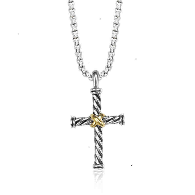 Designer Men Chain Diamond Luxury Pendant Necklace High Quality Sliver Amulet Necklaces Dy Women Brand Retro Classic Couple