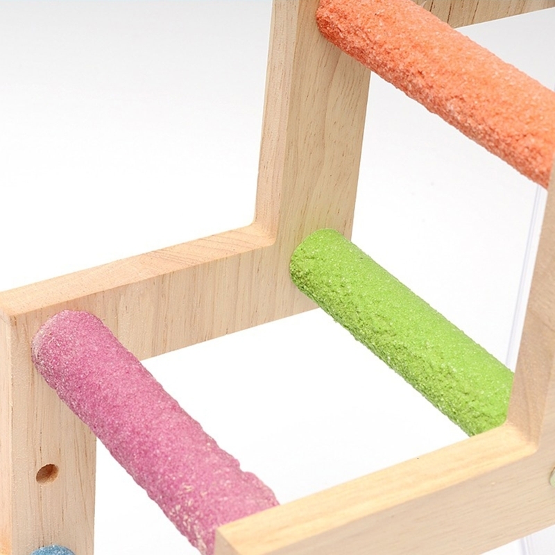 Other Pet Supplies Bird Ladders for Cage Natural Wood Climbing Toy for Cockatiels Conures Parakeets 40JA 221122q
