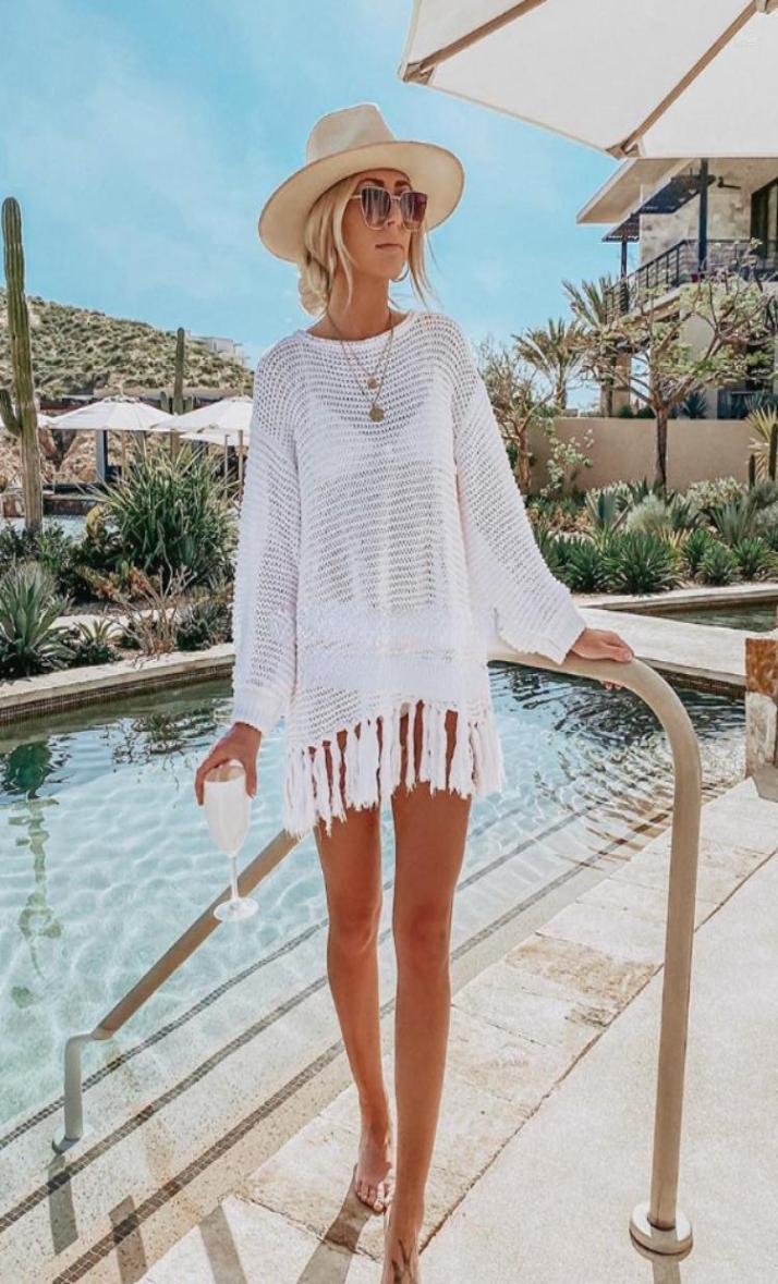 Women039s Swimwear Summer Fishing Net Bikini Overalls Long Sleeve Sun Shirt Beach Cover Up Coverup Fringe Dress BeachWomen0394659168, White
Women039s Swimwear Summer Fishing Net Bikini Overalls Long Sleeve Sun Shirt Beach Cover Up Coverup Fringe Dress BeachWomen0394659168, White