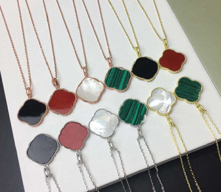 Fashion Classic Leaf Clover Motif Necklaces big Pendants Mother-of-Pearl flower Sweater Long Chain 18K for Women&Girl Valentine's Mothers-Van Engagement Jewelry Gift
Fashion Classic Leaf Clover Motif Necklaces big Pendants Mother-of-Pearl flower Sweater Long Chain 18K for Women&Girl Valentine's Mothers-Van Engagement Jewelry Gift