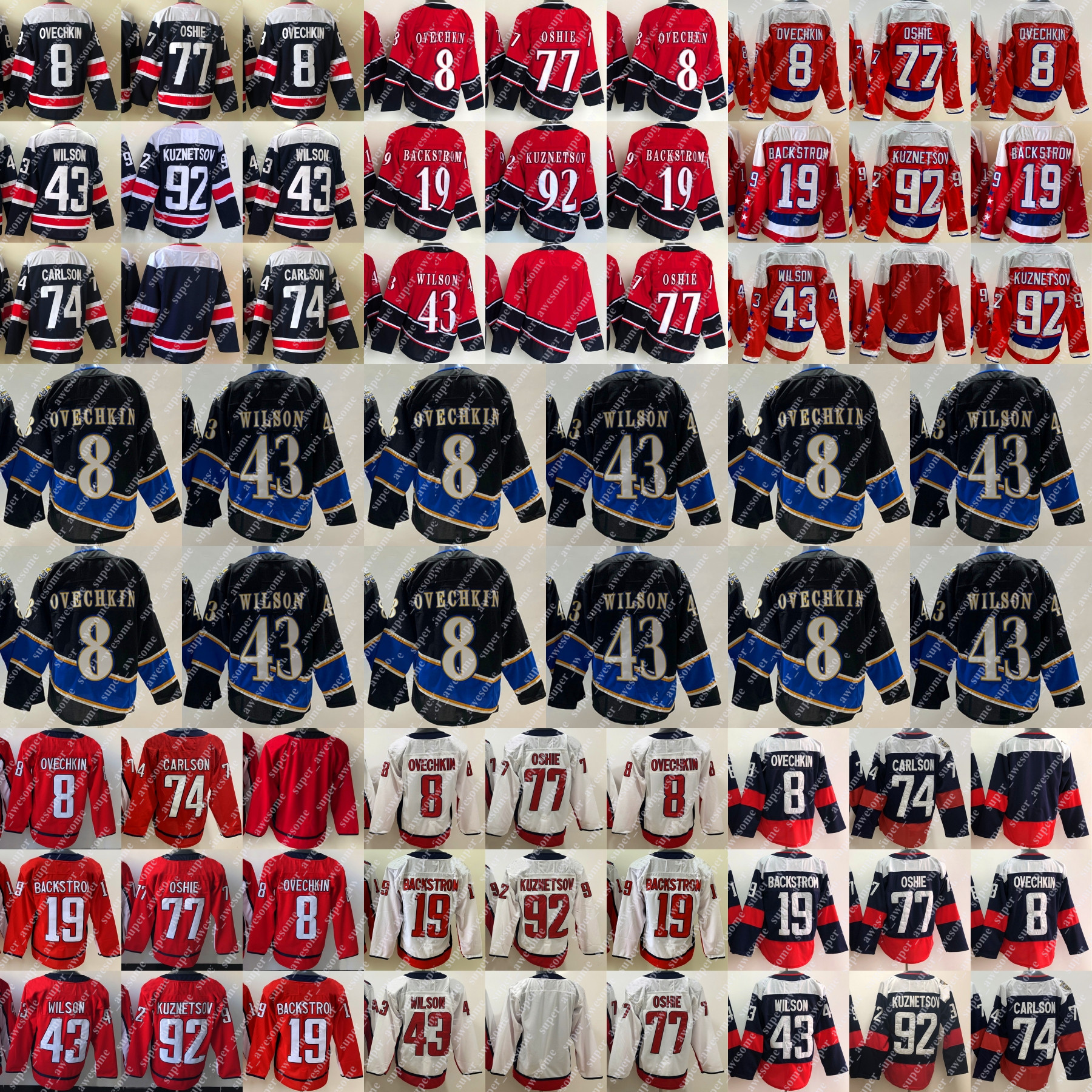 8 Alexander Ovechkin Jersey Evgeny Kuznetsov John Carlson Tom Wilson Nicklas Backstrom T. J. Oshie Hockey Jerseys Red White Navy Reverse Retro Stadium Series Stitched, Red third
8 Alexander Ovechkin Jersey Evgeny Kuznetsov John Carlson Tom Wilson Nicklas Backstrom T. J. Oshie Hockey Jerseys Red White Navy Reverse Retro Stadium Series Stitched, Red third