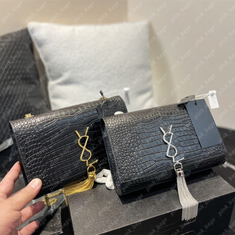 Women Chain Bag With Tassel Alligator Designer Shoulder Bags Crocodile Womens Designer YS Handbag Crossbody Handbags KATE Purse Wallet 1122, Box sold with bag
Women Chain Bag With Tassel Alligator Designer Shoulder Bags Crocodile Womens Designer YS Handbag Crossbody Handbags KATE Purse Wallet 1122, Box sold with bag