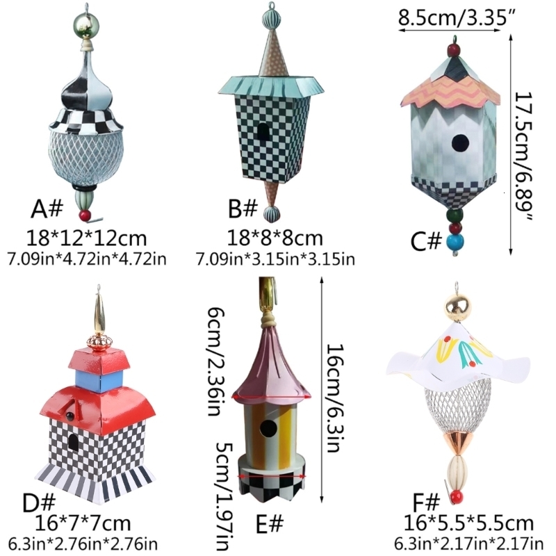 Other Pet Supplies Wild Bird Feeder for Outside Hanging Metal Bird House Small Nest Pendant 101A 221122