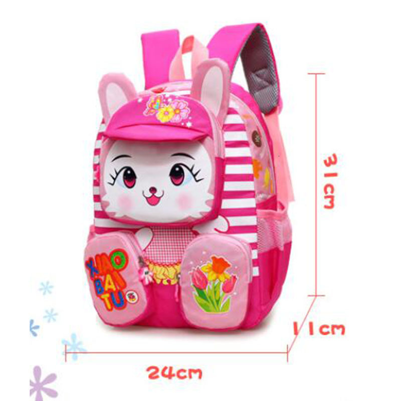 Backpacks Rabbit Children's Schoolbag Primary Backpack Cute Animal Kids Bags For Girls Boys Kindergarten 221122