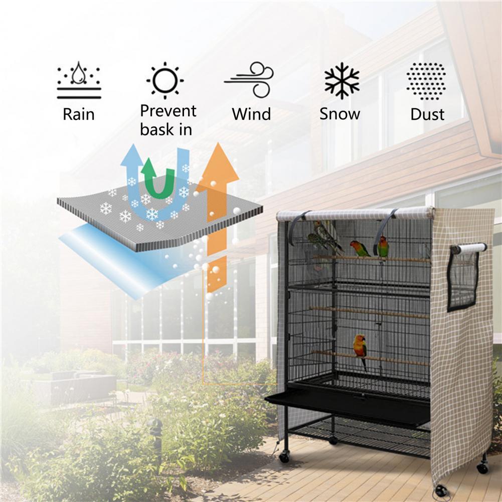 Other Pet Supplies Oxford Cloth Birdcage Cover Rainproof Ventilation Opening Pet Cage Cover With Fastener Tape for Outdoor 221122q