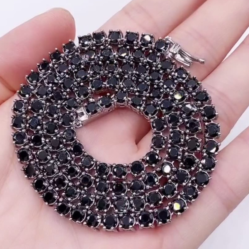 4mm/6mm 20inch -24inch 316L Stainless Steel Black CZ Tennis Chain Necklace Punk Hiphop Jewelry for Men Women Gift
4mm/6mm 20inch -24inch 316L Stainless Steel Black CZ Tennis Chain Necklace Punk Hiphop Jewelry for Men Women Gift