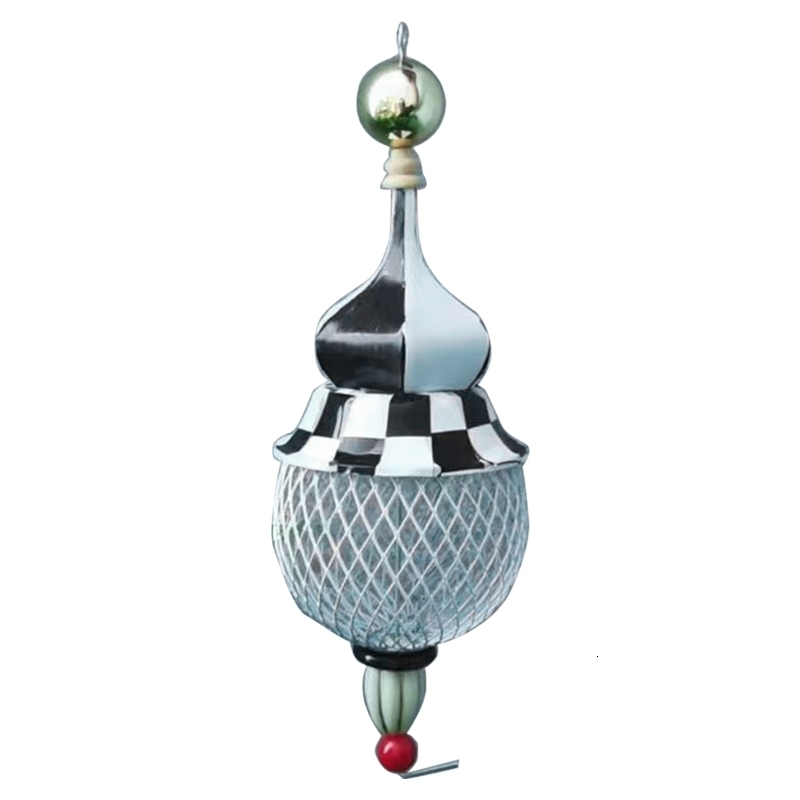 Other Pet Supplies Bird Feeder with Roof Hanging Birdhouse Delicate Garden Decorations Metal Bird House Nest for Small Finch Wild Birds 221122