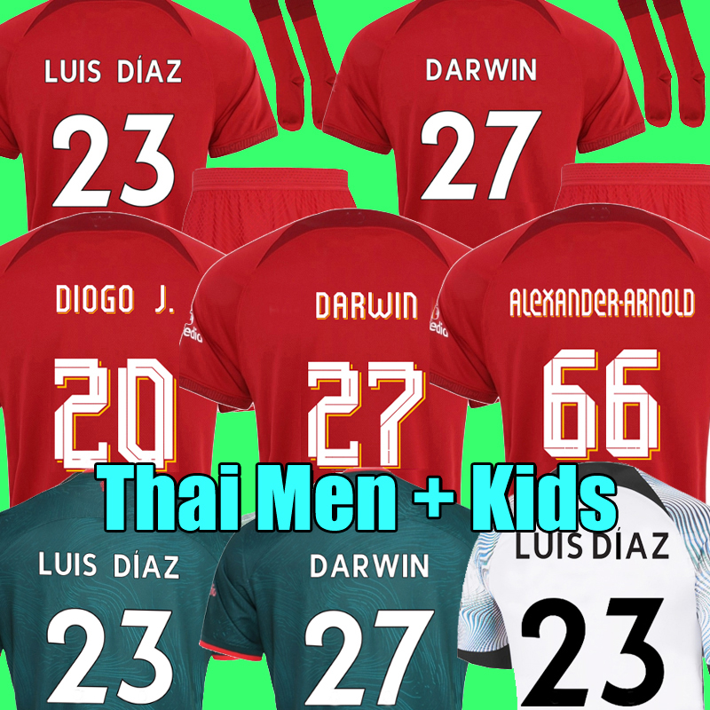 22 23 soccer jerseys home away 3rd DARWIN 2022 2023 Mohamed Diogo Luis DIaz Alexander Arnold football kit tops shirts men kids uniform
22 23 soccer jerseys home away 3rd DARWIN 2022 2023 Mohamed Diogo Luis DIaz Alexander Arnold football kit tops shirts men kids uniform