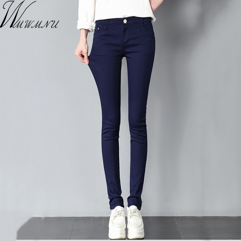 Women's Pants Capris Spring plus size basic Pencil casual Trousers elastic For Women Slim Ladies Jean Female many color 221122