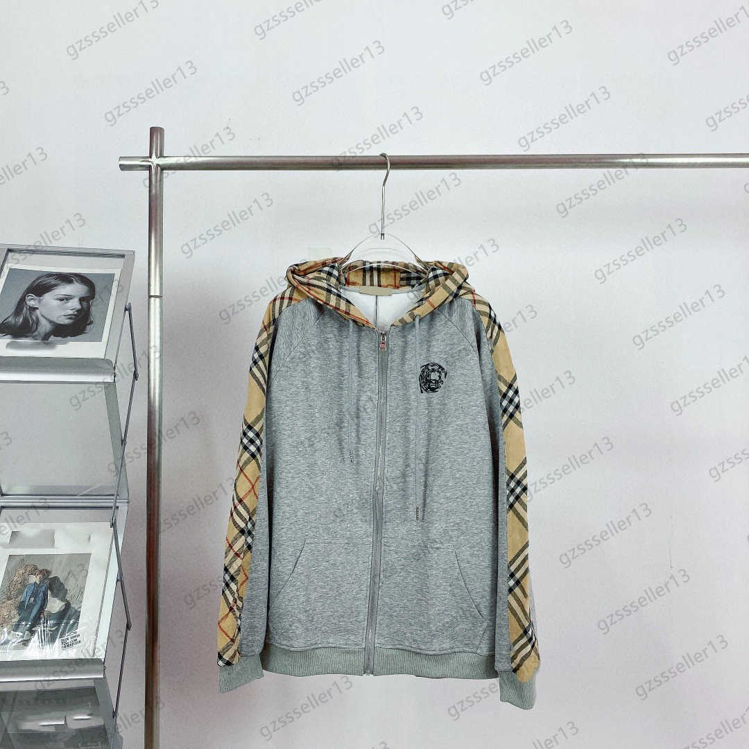 Jacket Womens Brand Spliced Plaid Hooded Zipper Long Sleeve Jackets Chest Printed Logo Pure Cotton Wool Loop Fabric Coats Sports Casual Style Women Clothes, 13
Jacket Womens Brand Spliced Plaid Hooded Zipper Long Sleeve Jackets Chest Printed Logo Pure Cotton Wool Loop Fabric Coats Sports Casual Style Women Clothes, 13