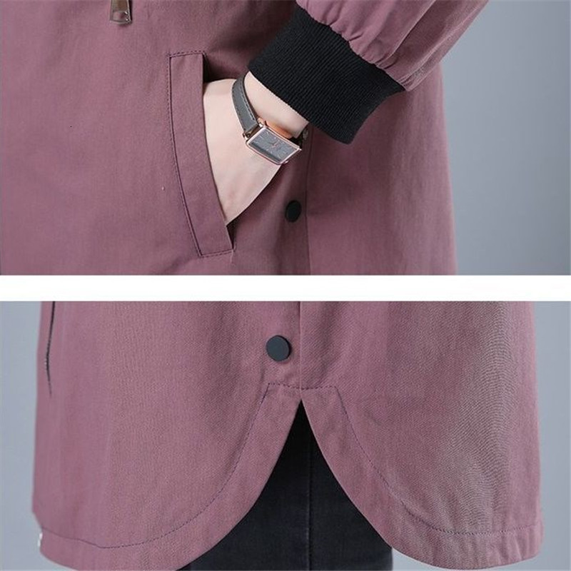 Women's Jackets Autumn Women Jacket Casual Basic Coat Pocket Zipper Long Sleeve Female Windbreaker Loose Hooded Outwear 221122