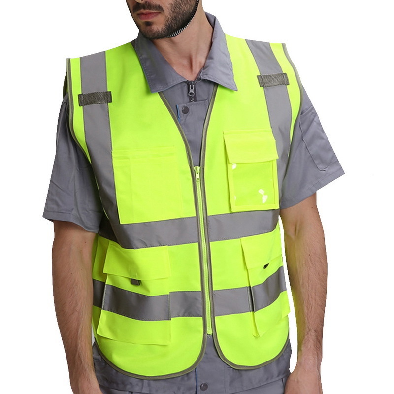 Men's Vests JODIMITTY Men High Safety Work Workwear Red Reflective Construction With 221122
