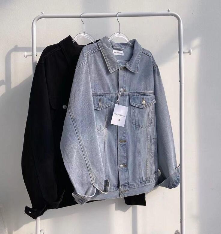 spring autumn jackets for men women denim jacket light blue casual cowboy coat Men's Clothing