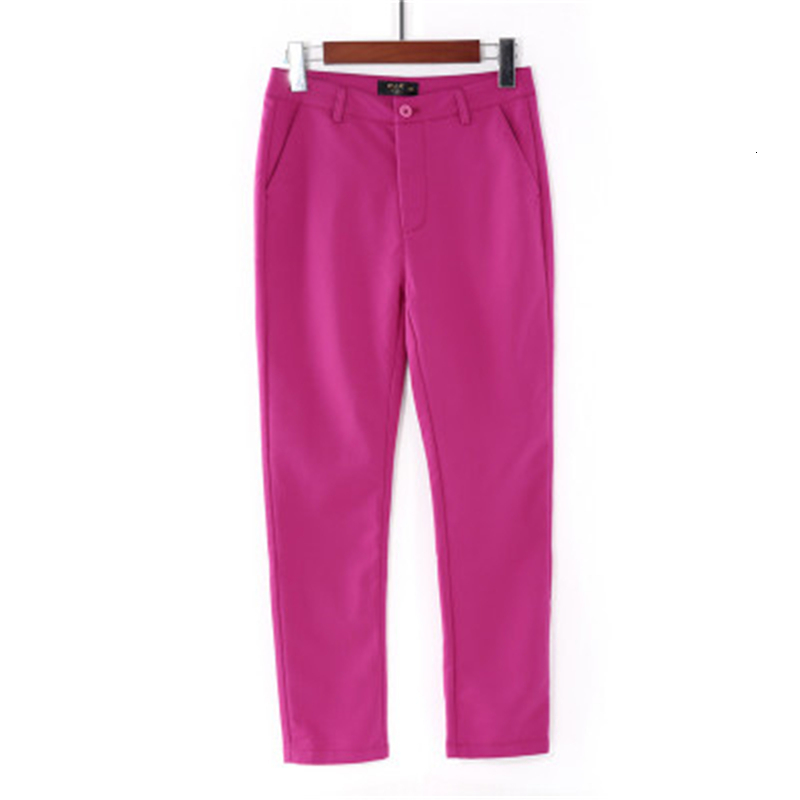 Women's Pants Capris Casual Cotton Ankle-Length 92cm women oversized pants Mid slim waist candy-colored pencil joggers 221122