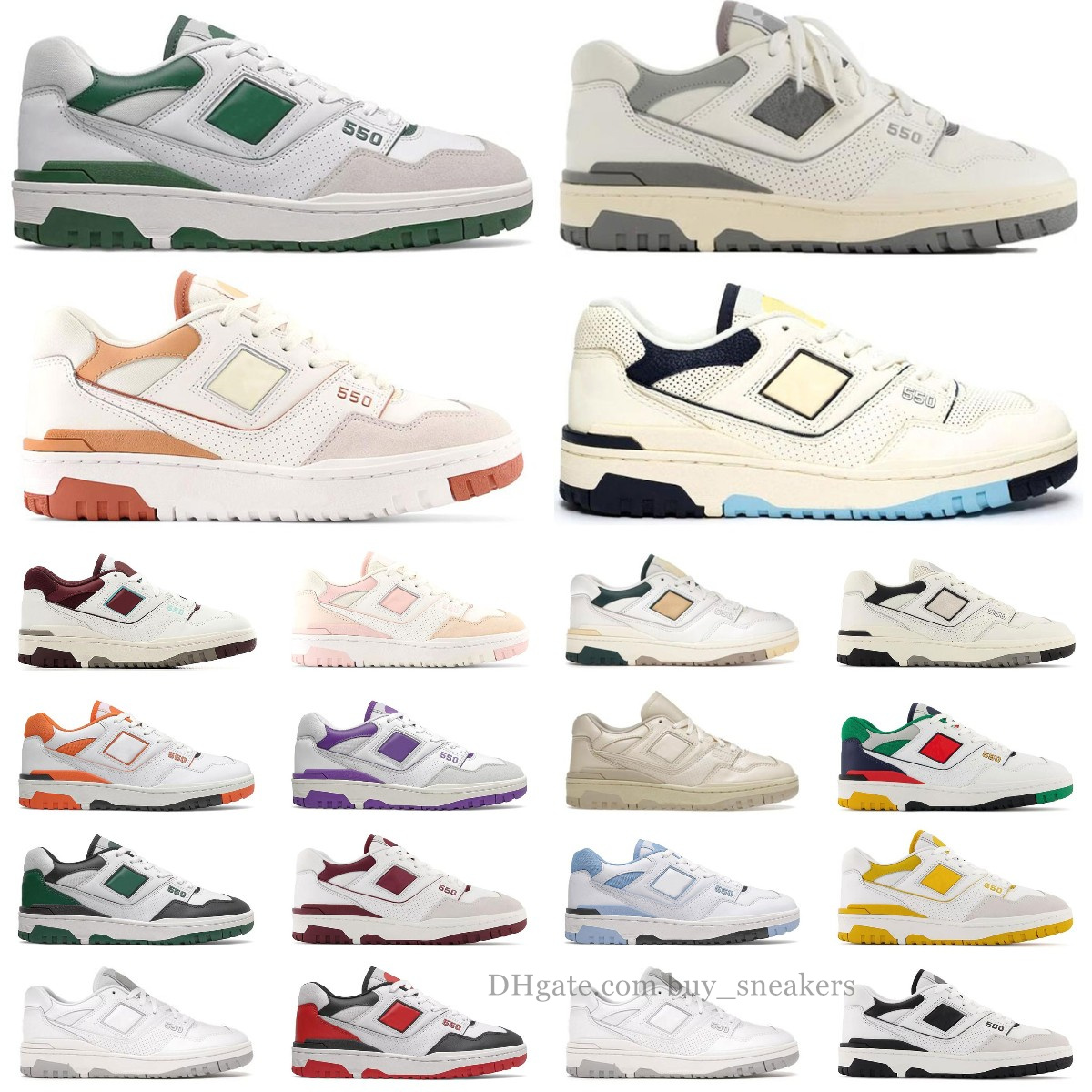 Designer 550 550S casual shoes Cream Navy Blue White Green Shadow Sea Salt Varsity Gold UNC Syracuse Men Women N550 b550 BB550 outdoor Sports Trainers Sneakers, Box
Designer 550 550S casual shoes Cream Navy Blue White Green Shadow Sea Salt Varsity Gold UNC Syracuse Men Women N550 b550 BB550 outdoor Sports Trainers Sneakers, Box