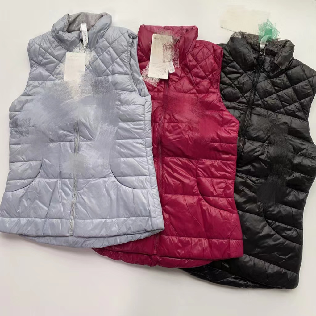 Lu womens outerwear and coats ladys vests yoga jacket sports winter waterproot top, Gray