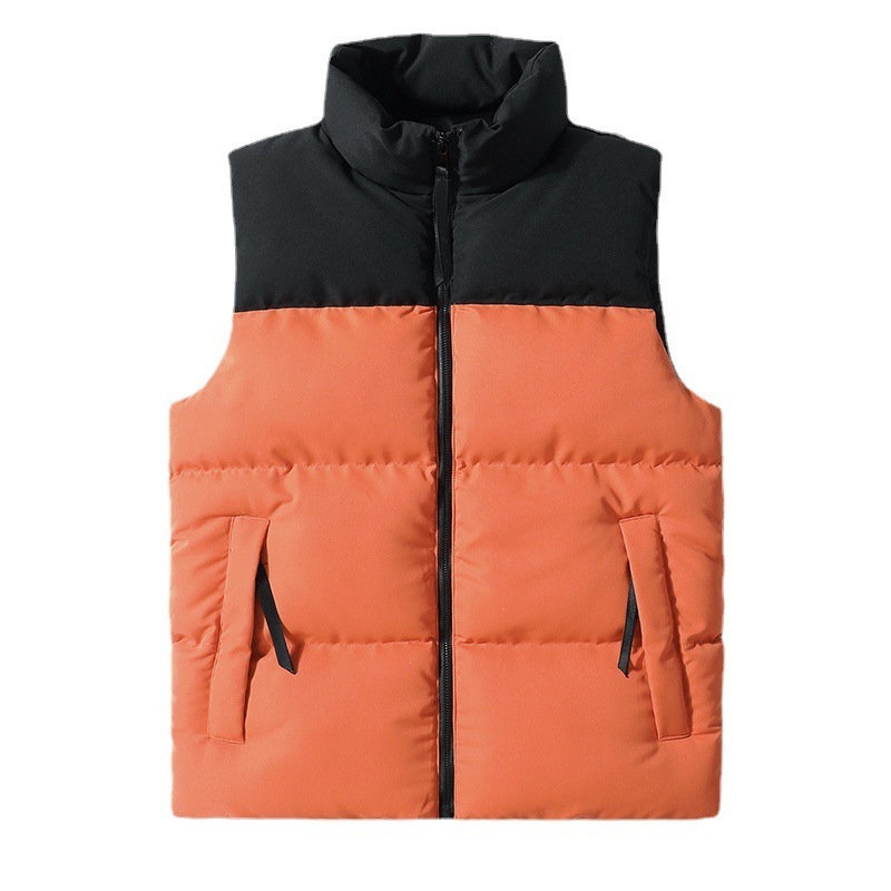 Mens Vests Autumn and Winter Down Cotton Stup Collar Men Thickened Warm Coats Jackets Fashionable Multicolor Clothing 221122