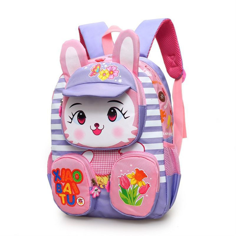 Backpacks Rabbit Children's Schoolbag Primary Backpack Cute Animal Kids Bags For Girls Boys Kindergarten 221122