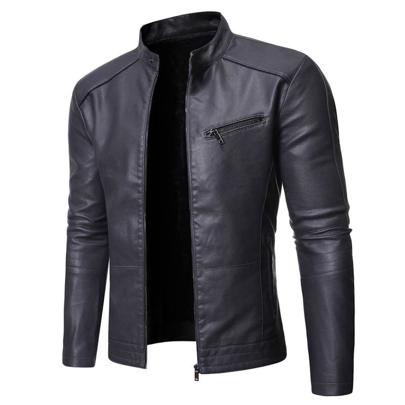 Men's Leather Faux PU Casual Jacket Men Spring Autumn Coat Motorcycle Biker Slim Fit Outwear Male Black Blue Clothing Plus Size S-3XL 221122