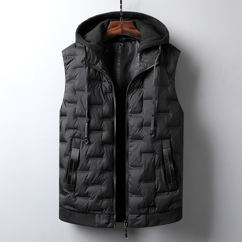 Mens Vests Winter Hooded Men 6XL Plus Size Casual Hat Detachable Thicken Waistcoat Homme Solid Warm Sleeveless Jacket Male 221122
