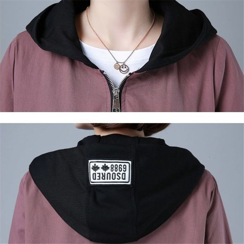 Women's Jackets Autumn Women Jacket Casual Basic Coat Pocket Zipper Long Sleeve Female Windbreaker Loose Hooded Outwear 221122