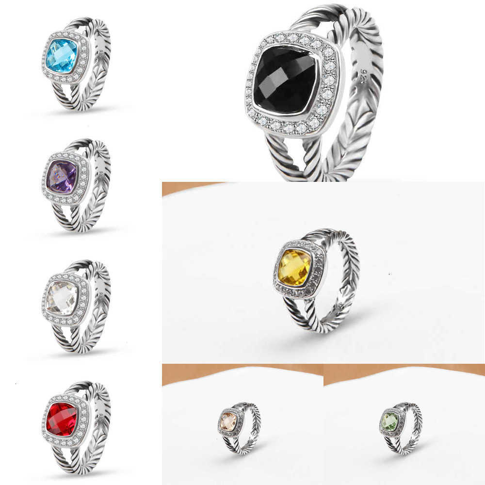 Women wedding ring Topaz Fashion Jewelry Designer Diamond 18k gold for rings Love White Silver Elegant Zircon Classic Hoop Ladies