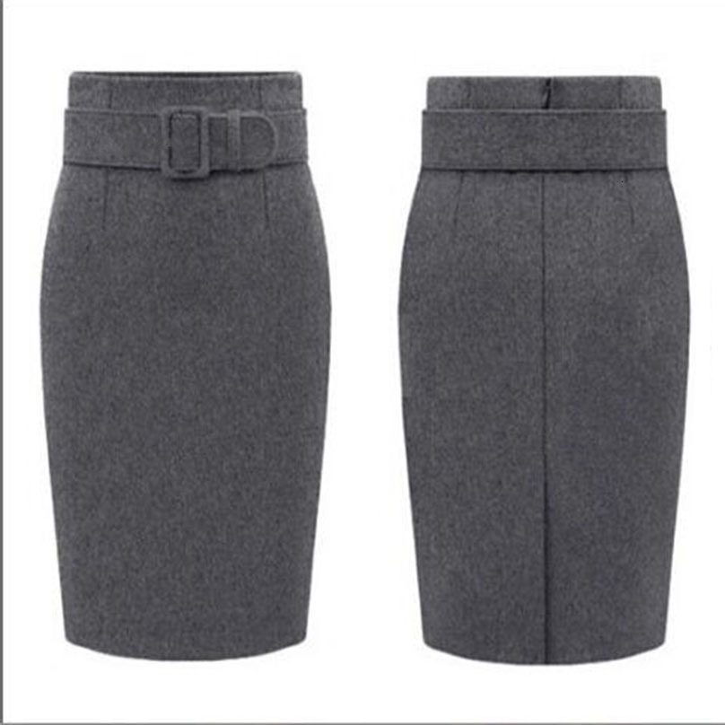 Skirts Fashion Autumn Winter Style Cotton Plus Size High Waist Saias Femininas Casual Midi Pencil Skirt Women Female De 221122