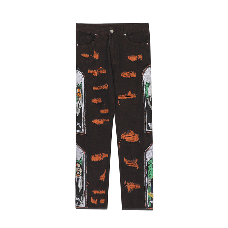 Pants Hip Hop Pleated Ripped Jeans for Men Washed Embroidered Patchwork Straight Denim Trousers
Pants Hip Hop Pleated Ripped Jeans for Men Washed Embroidered Patchwork Straight Denim Trousers