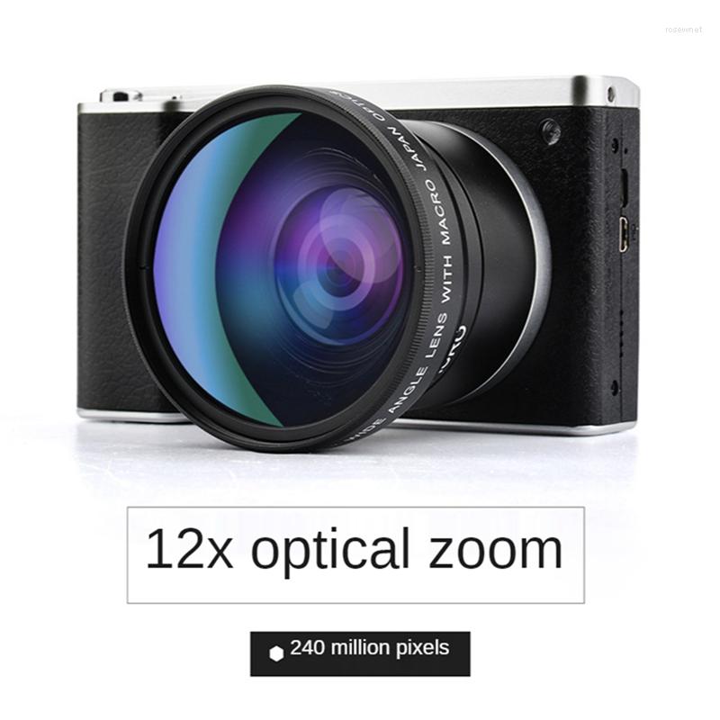 Digital Cameras 4 Inch Camera Ultra HD 24 Million Pixel 1080P 12X Optical Zoom Mini Single IPS Press Screen SLR