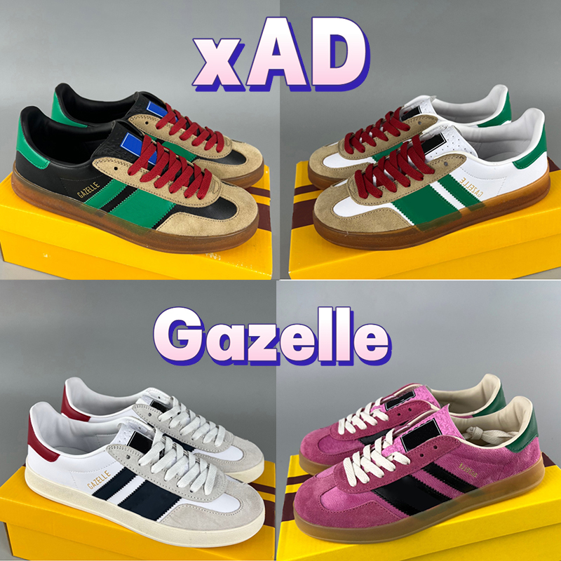 Mens Casual Shoes Gazelle Sneaker xAD women Designer shoe Pink Blue Green Red Velvet White suede black leather Blue silk Beige Ebony Canvas luxury men sneakers, Bubble wrap packaging
Mens Casual Shoes Gazelle Sneaker xAD women Designer shoe Pink Blue Green Red Velvet White suede black leather Blue silk Beige Ebony Canvas luxury men sneakers, Bubble wrap packaging
