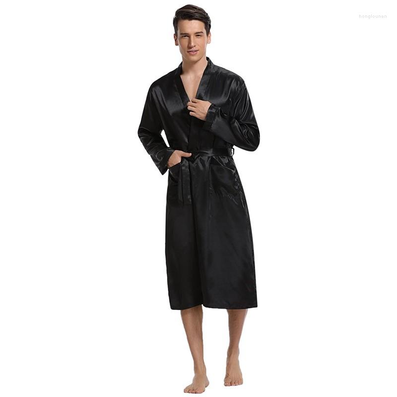 Men' Sleepwear Male Robe Faux Silk Nightwear Casual Kimono Bathrobe Gown Solid Nightgown Homewear Men Loungewear Home Clothes, Dark red
Men' Sleepwear Male Robe Faux Silk Nightwear Casual Kimono Bathrobe Gown Solid Nightgown Homewear Men Loungewear Home Clothes, Dark red