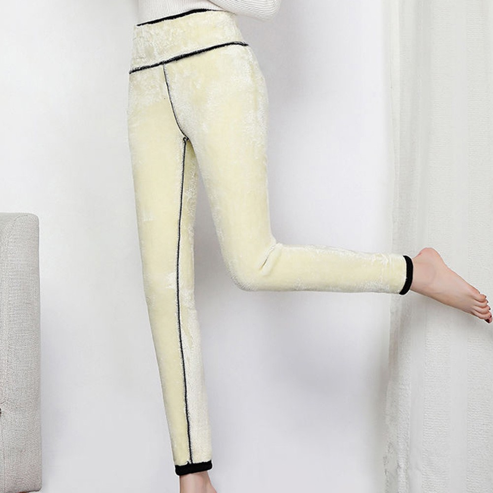 Womens Leggings Winter Warm High Waist Pants Velvet Thick For Stretch Thicken 221122