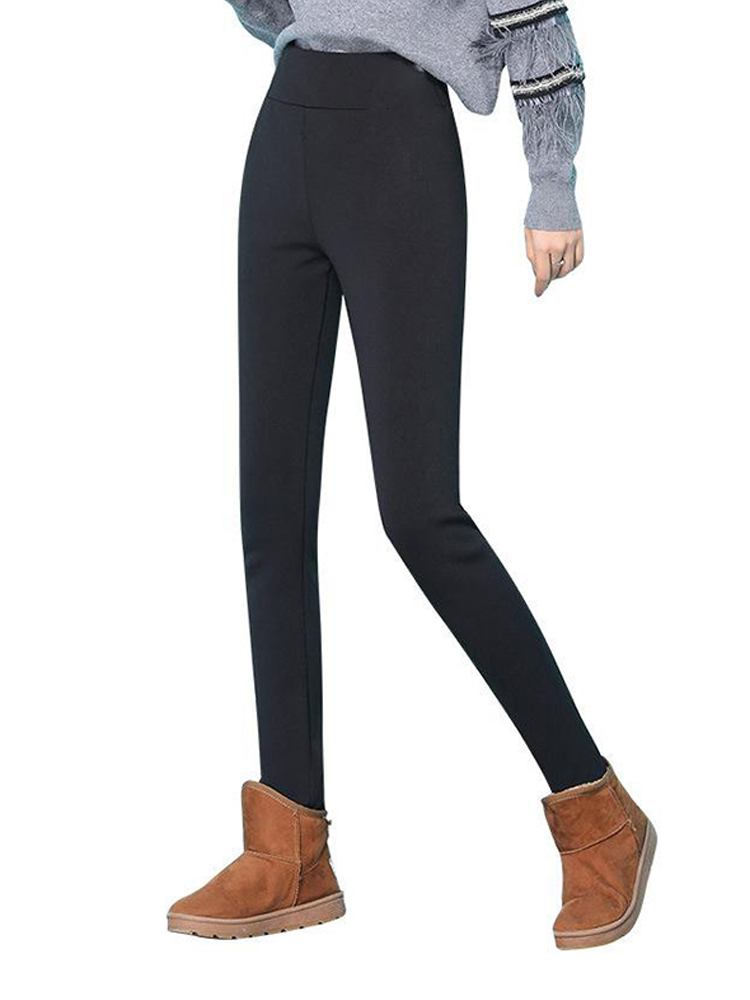 Womens Leggings CHRLEISURE Winter Plus Velvet Stretch High Waist Warm Lamb Cashmere thick 221122