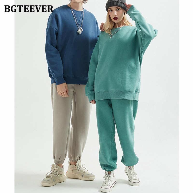 Women's Pants Capris BGTEEVER Winter Thicken Fleece Loose Women Trousers Casual Drawstring Cotton Warm Female Sweatpants Ladies Pantalon 221122