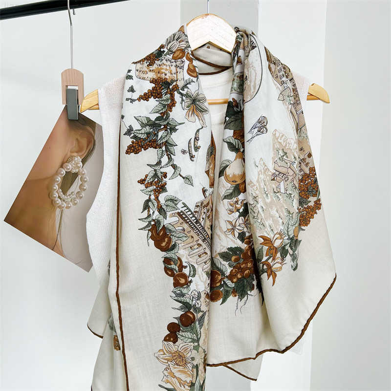 Luxury Brand Silk Scarf Women Square Shawl Wrap Wool Silk Blend Blanket Scarves Designer Foulard Female Bandana Print Bufandas J220721
Luxury Brand Silk Scarf Women Square Shawl Wrap Wool Silk Blend Blanket Scarves Designer Foulard Female Bandana Print Bufandas J220721