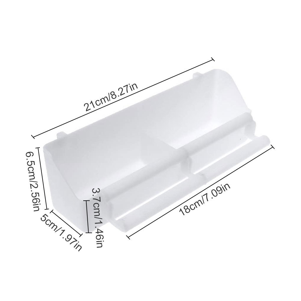 Other Pet Supplies 2Pcs Bird Hanging Feeder with Perch Plastic White Cage Bird Food Box Feed Cup Container 221122q