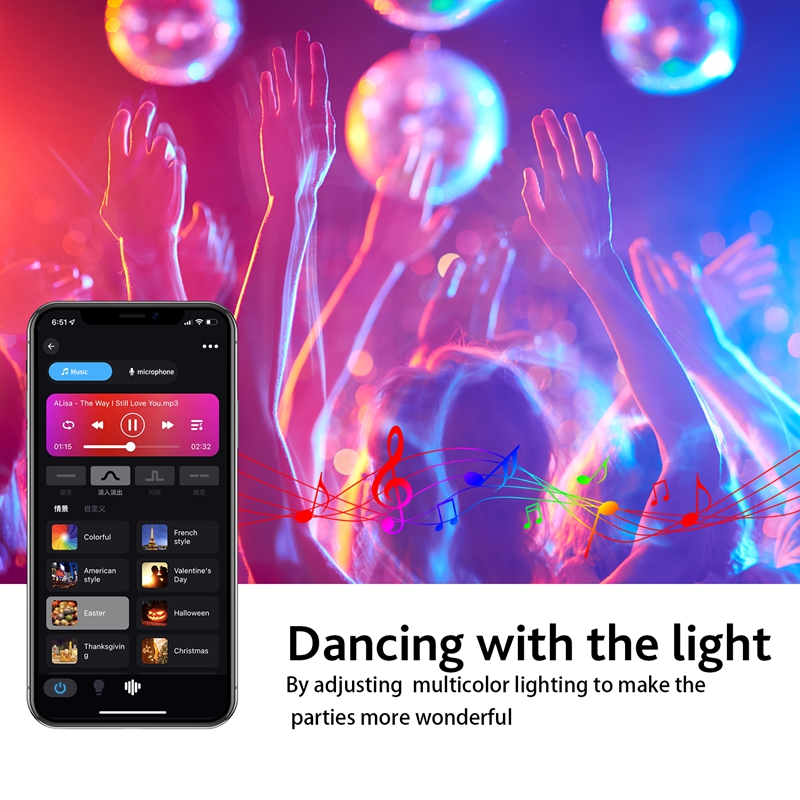 Smart Light Bulbs Group control E27 B22 800LM Color Changing RGBCW LED Light Bulb Works with Alexa Google Home