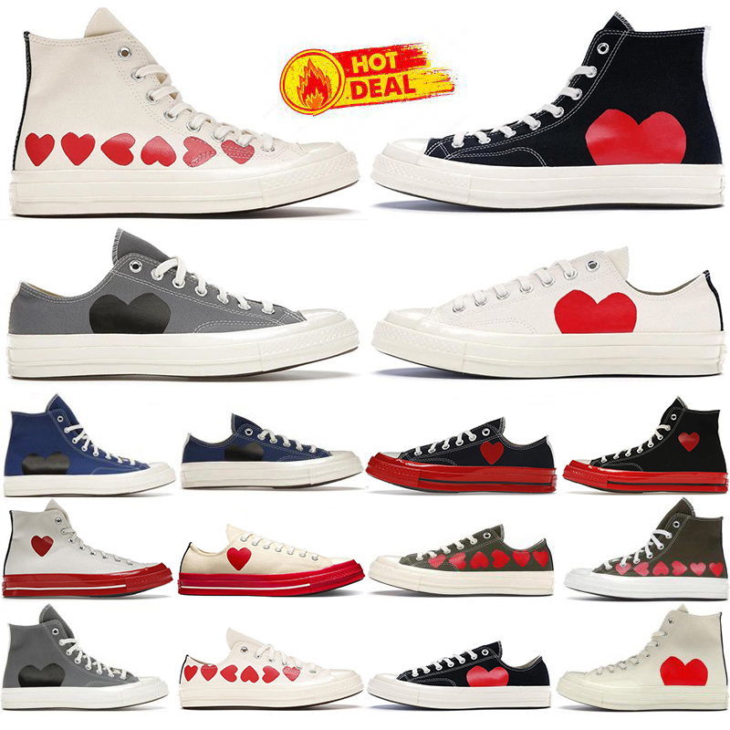 

Converse 1970s Canvas High Low Running Shoes Converses All Star Sneakers Comme Des Garcons Play White Black Hearts Chuck Taylor Men Women Classic Sports Shoes, Ts