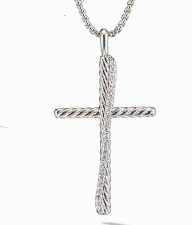 Designer Men Chain Diamond Luxury Pendant Necklace High Quality Sliver Amulet Necklaces Dy Women Brand Retro Classic Couple