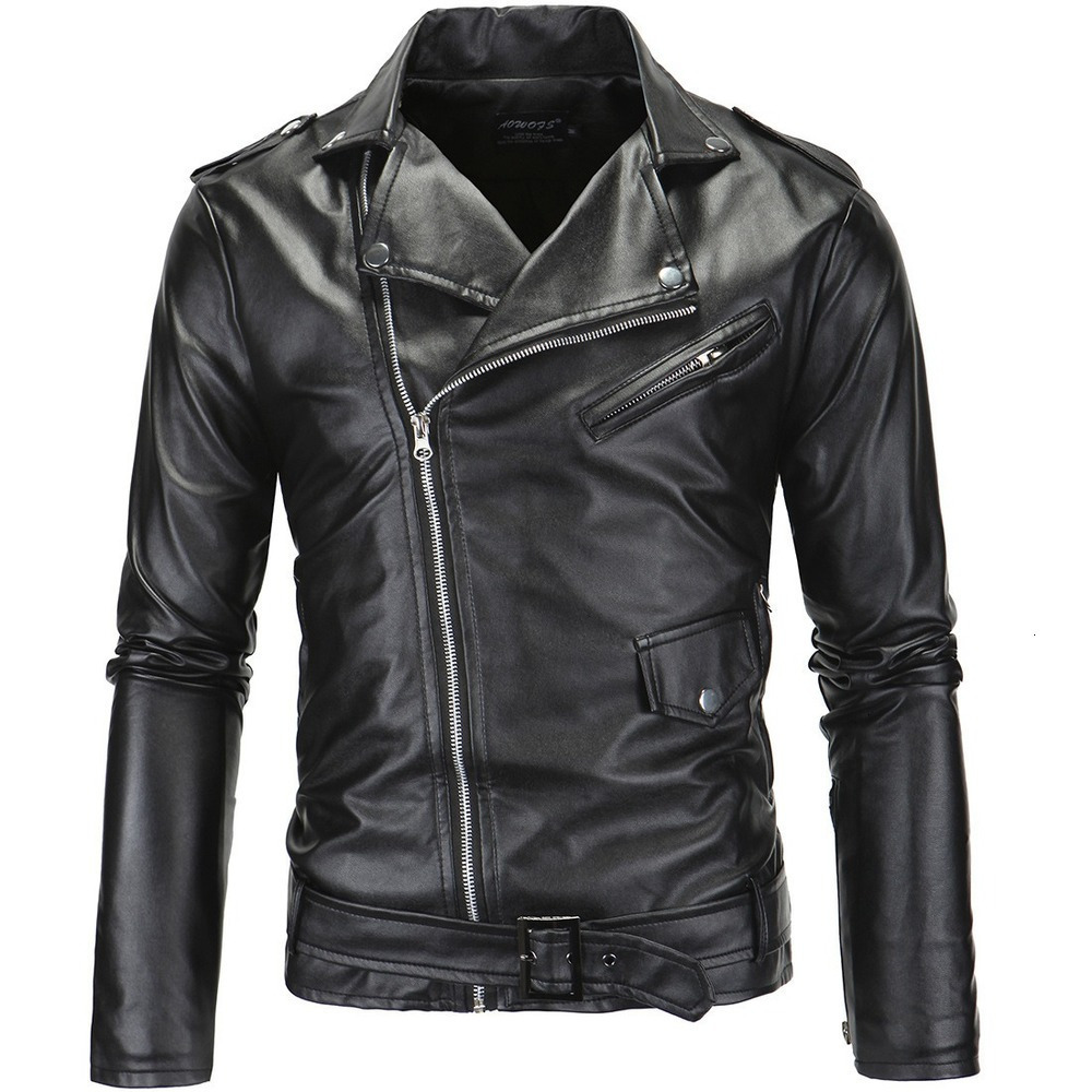 Men's Leather Faux Mens Jackets White Black Casual Lapel Slim Fit Diagonal Zipper Motorcycle PU Jacket Coat Clothing 221122