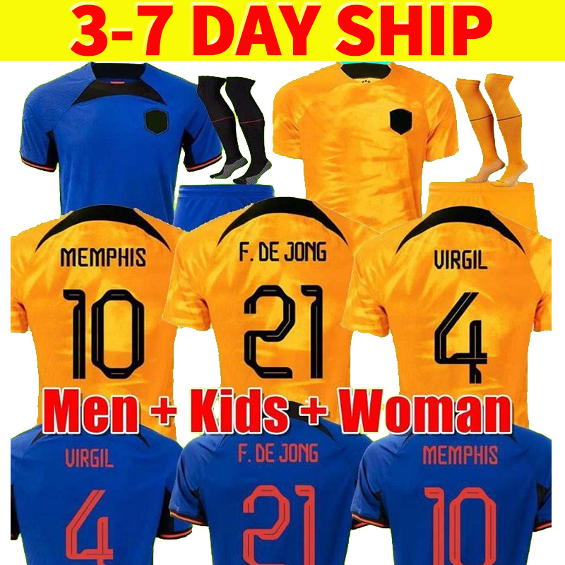 2022 Netherlands MEMPHIS soccer jersey 22 23 DE JONG Holland DE LIGT WIJNALDUM VAN DIJK Adult men kids kit sets DUMFRIES football shirt, 2022 away
2022 Netherlands MEMPHIS soccer jersey 22 23 DE JONG Holland DE LIGT WIJNALDUM VAN DIJK Adult men kids kit sets DUMFRIES football shirt, 2022 away