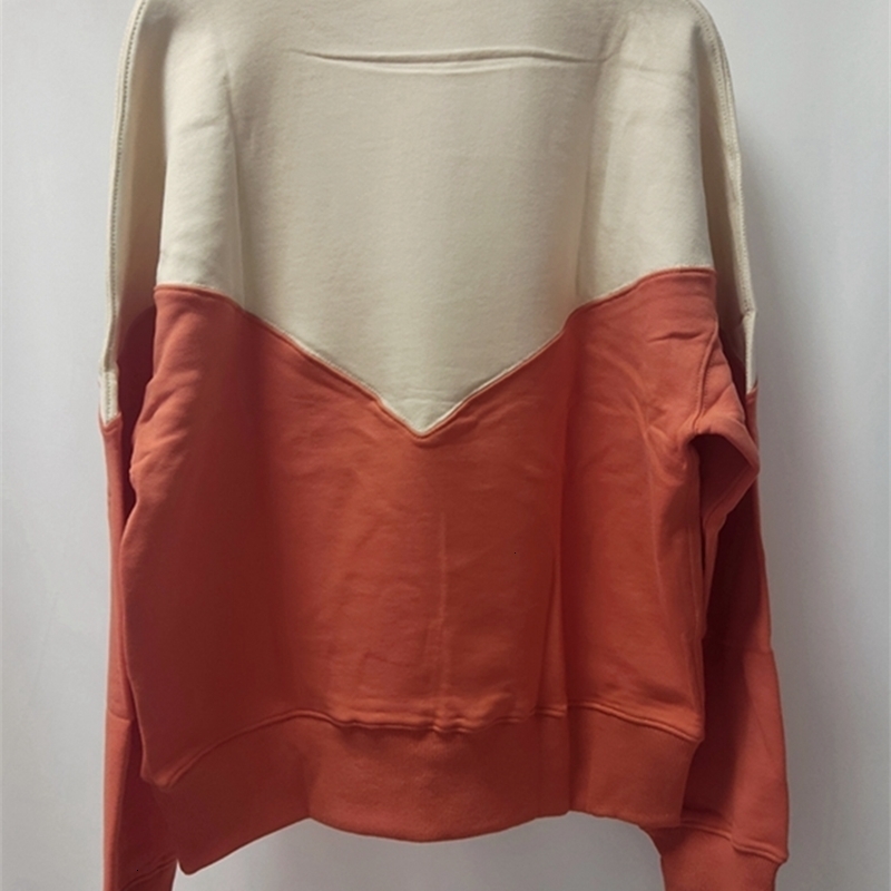 Women's Hoodies Sweatshirts Autumn Winter Round Neck 100% Cotton Colorblock Letter Printing Long-sleeved Women Casual Hoodie Sweatershirts 221121