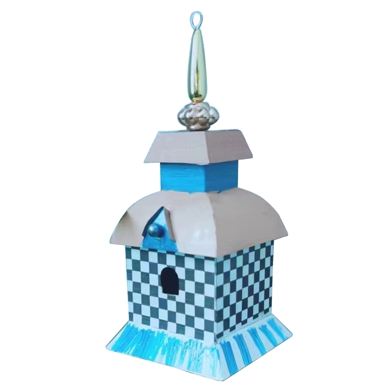 Other Pet Supplies Bird Feeder Hanging Birdhouse Delicate Garden Decorations Metal Bird House Nest for Small Finch Wild Birds 221122